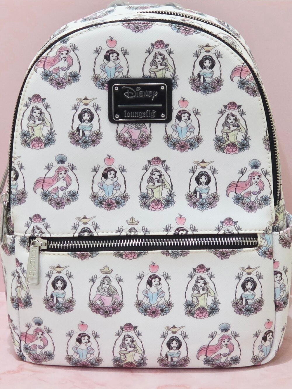 Loungefly Disney Princess Portraits Allover-Print Mini Backpack (One Size, Mul